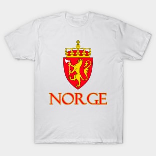 Norge (Norway) - Norwegian Coat of Arms Design T-Shirt